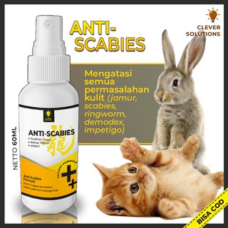 Image of Obat Jamur Kucing Scabies Demodex Impetigo Jamur Kutu Parasit Cacing Hati Gatal Kulit ANTI SCABIES