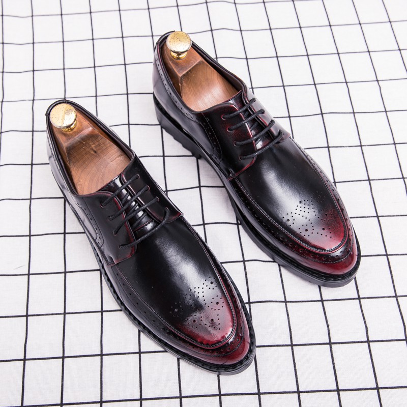 Trendy business leather shoes for men