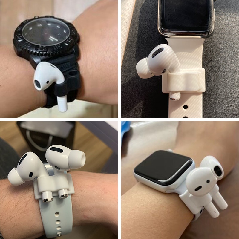 Kẹp giữ tai nghe Guugei không dây bằng silicon chống thất lạc thích hợp cho Air-pods 3 2 1 Pro