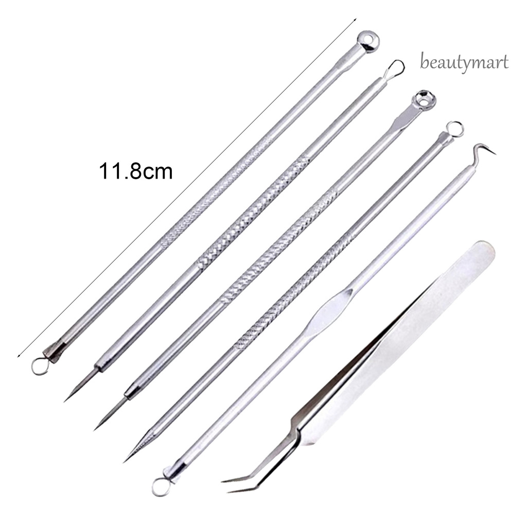 [Hàng mới về] Bộ 6 dụng cụ nặn mụn đầu đen bằng thép không gỉ cao cấp