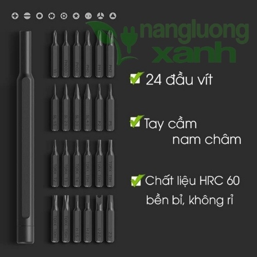 Bộ Tua Vít Đa Năng 24 Chi Tiết Đầu Hút Nam Châm,Thép Cứng Không Rỉ, Sửa Thiết Bị Điện Tử, Điện Thoại Điện Gia Dụng