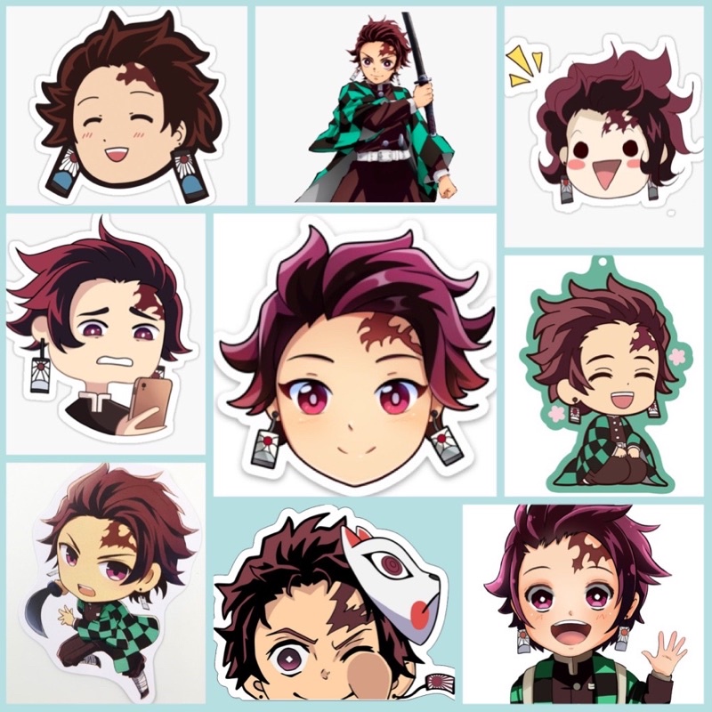 30-60 hình dán/Sticker Tanjiro Kamado Kimetsu no yaiba