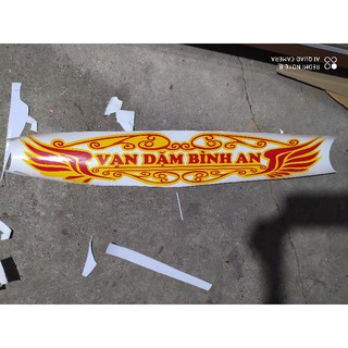 Tem decal limousine, vạn dặm bình an hoa văn (sl 1 tem)