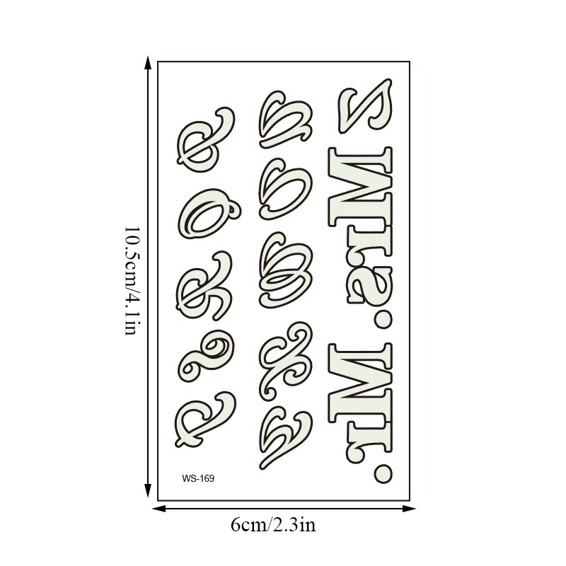 Miếng dán hình xăm tạm thời chống nước phát sáng trong bóng tối