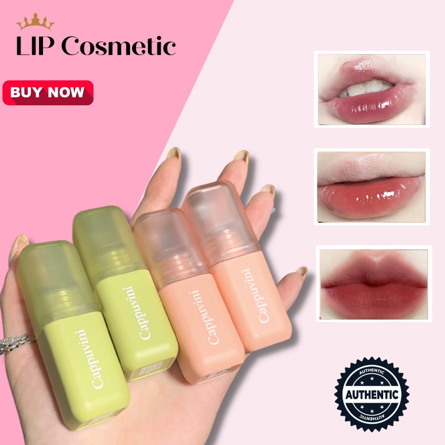 Son bóng Cappuvini vỏ vuông cấp ẩm giúp môi căng mọng màu son quyến rũ LIP Cosmetic