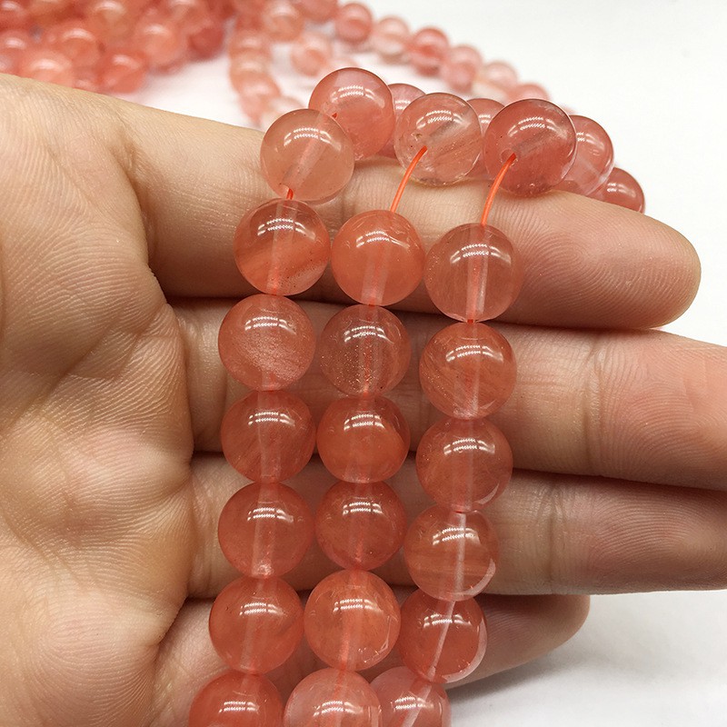 Chuỗi Hạt Pha Lê Đỏ Dưa Hấu 4-12mm Tự Làm Vòng Tay / Trang Sức