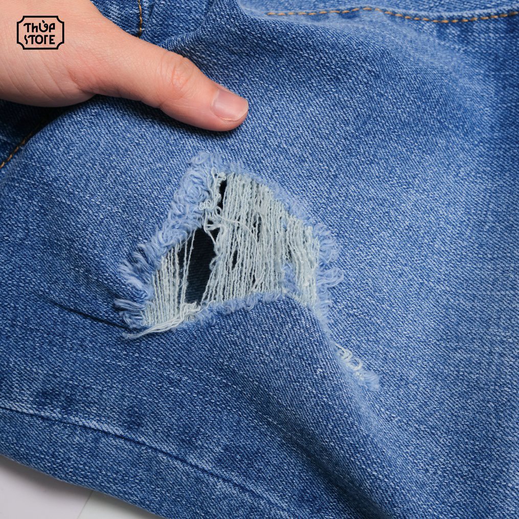 Quần VERATINO short jean ôm dáng chất liệu co giãn