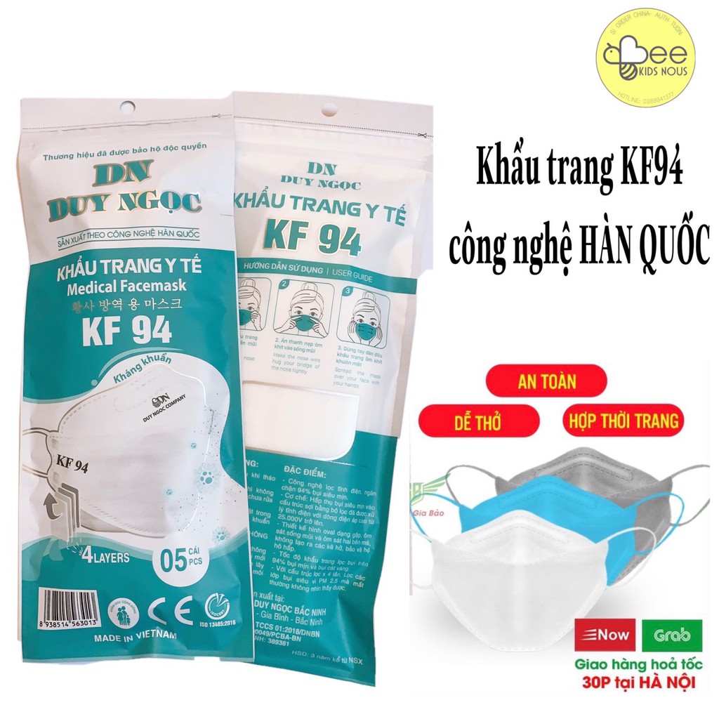 (HÀNG SẴN) 50 CHIẾC KHẨU TRANG 4D KF94 (10TUI) | BigBuy360 - bigbuy360.vn
