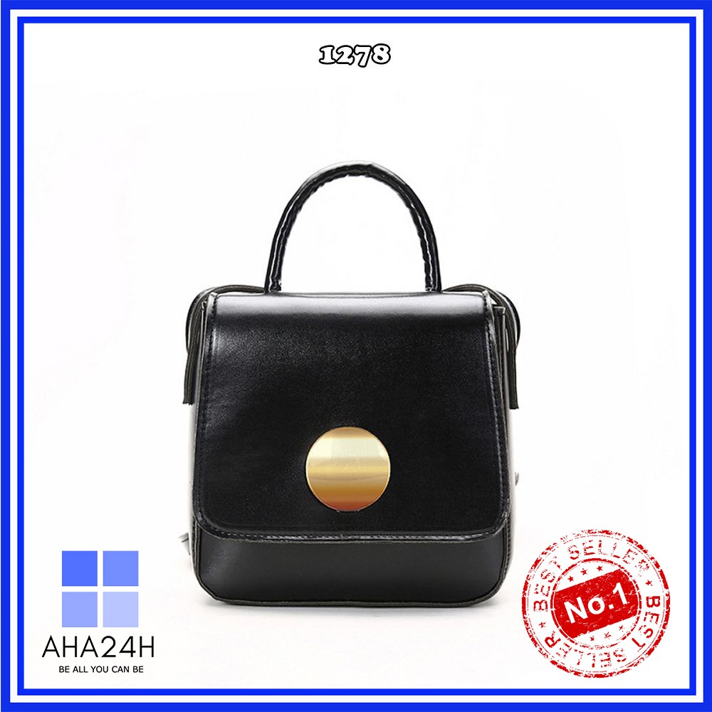 Túi đeo chéo hàn quốc⚡FREESHIP⚡túi nữ mini form hộp vuông nắp đóng AH1278