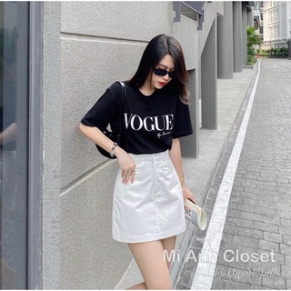[ẢNH CHỤP THẬT] Set áo phông chân váy kaki mềm