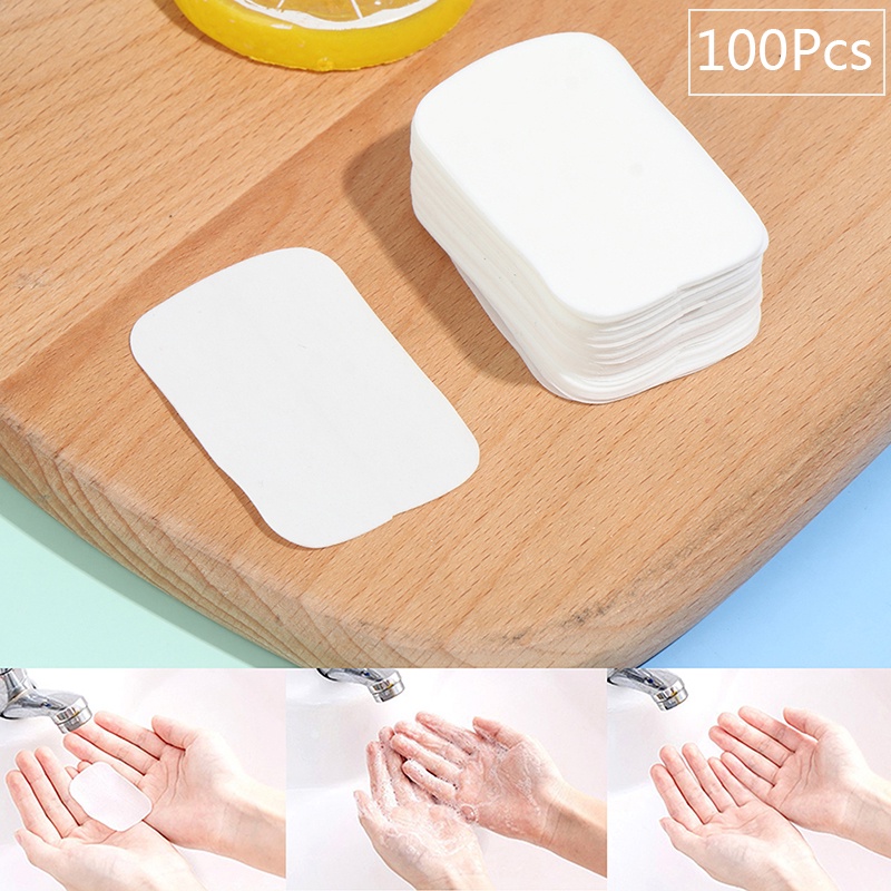 (Hàng Mới Về) Set 100 Khăn Giấy Vệ Sinh Tay Tiện Lợi Khi Đi Du Lịch