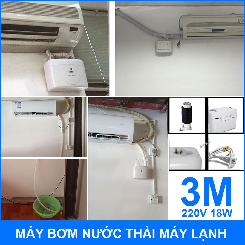 Máy bơm nước xả máy lạnh- MÁY BƠM NƯỚC THẢI MÁY LẠNH 3 MÉT KINGPUMP SMALL HIPPO-2 BẢO HÀNH TOÀN QUỐC