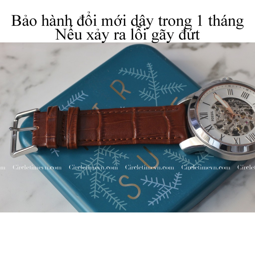 Dây da đồng hồ nam nữ đủ size 12/14/16/18/20/22/24 cực mềm, chống nước tốt