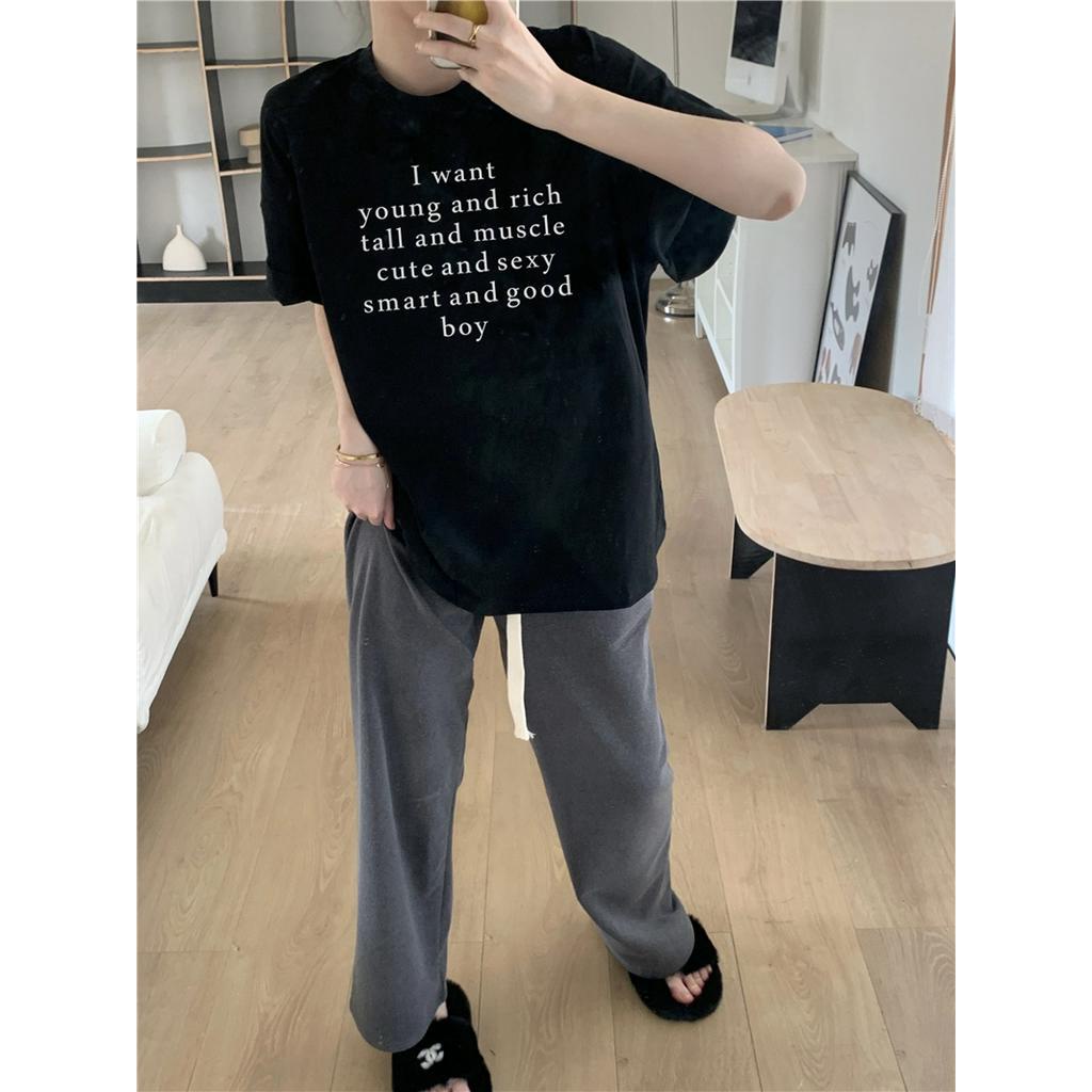 Áo Thun Cotton Tinh Khiết In Chữ Tiếng Anh 62573