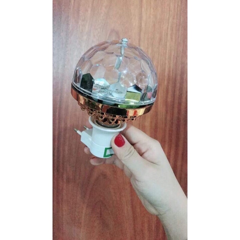 Đèn xoay led 7 màu đui tròn cao cấp