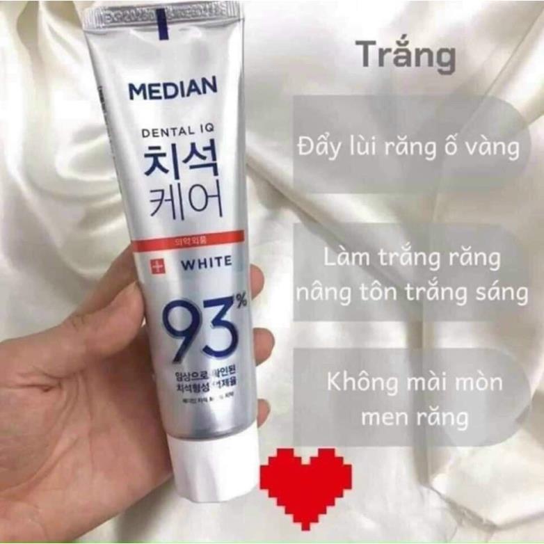 Kem đánh răng Median Dental IQ 93% 120g Hàn Quốc, kem đánh trắng răng Median, thơm miệng, ngừa sâu răng