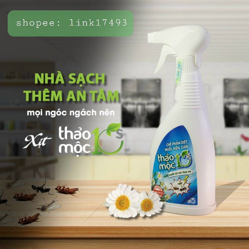 MỚI hương Bạc Hà - Thảo Mộc 10s - Trừ Muỗi Kiến Gián, an toàn với trẻ nhỏ, thân thiện môi trường