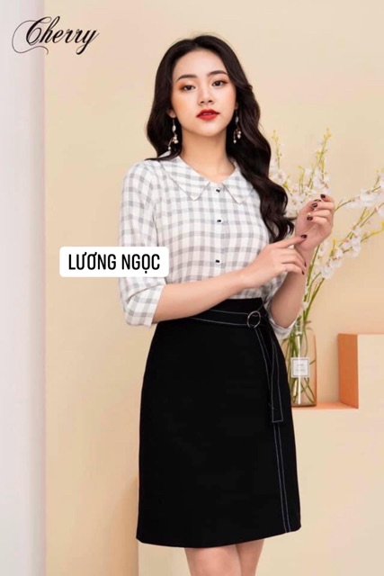 Chân váy chữ a phối đai | BigBuy360 - bigbuy360.vn