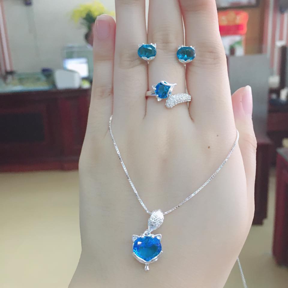 Bộ trang sức bạc hồ ly H122