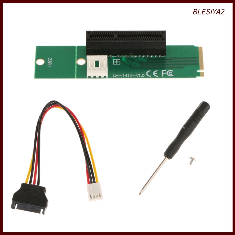 Thẻ Chuyển Đổi Blesiya2 Key-M Ngff Sang Pci-E 1x 4x Với Cáp Sata Nguồn