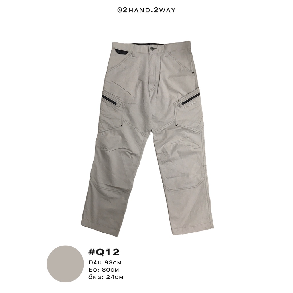 Quần dài kaki xám phong cách retro - quần dài nam 2Hand.2way