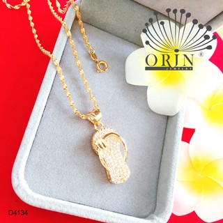 Dây chuyền nữ dạng xoắn mặt chiếc dép đính đá thiết kế bền màu cao cấp Orin D4134