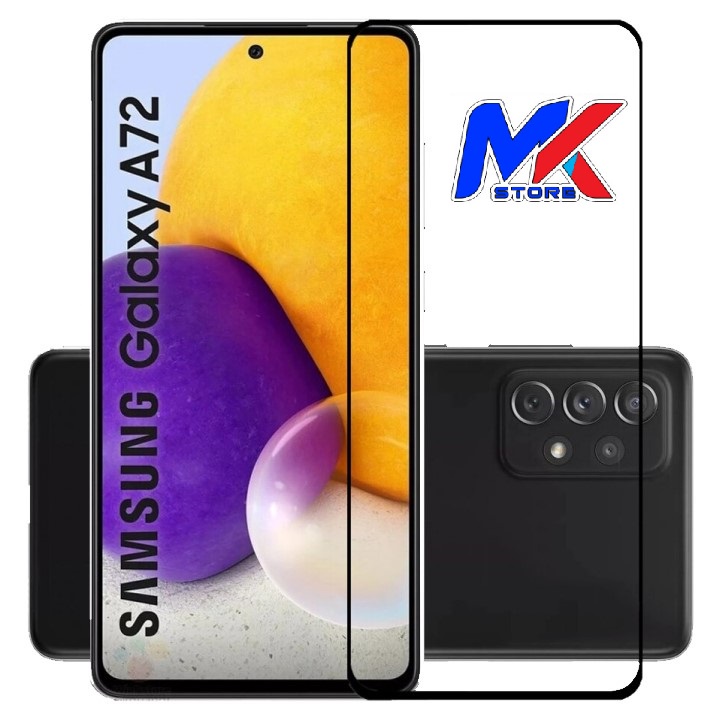 Kính cường lực bảo vệ màn hình ĐT Samsung A71/A72 full màn hình full keo - tặng bộ giấy lau kính trị giá 10K