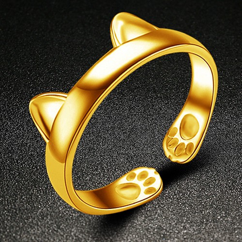 Nhẫn Hở Hình Bàn Chân Mèo Dễ Thương