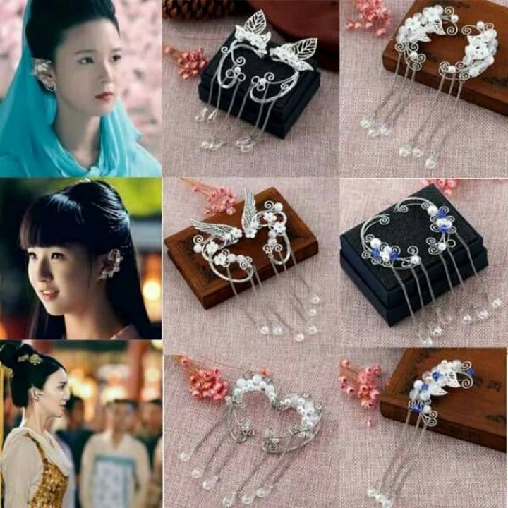 Khuyên tai Thanh khâu truyền thuyết (2 mẫu) thiết kế thời trang độc đáo mới lạ bông tai không han gỉ