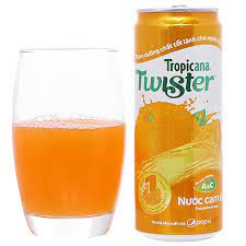 [ giao hoả tốc ]Thùng 24 lon nước cam ép Twister Tropicana 320ml