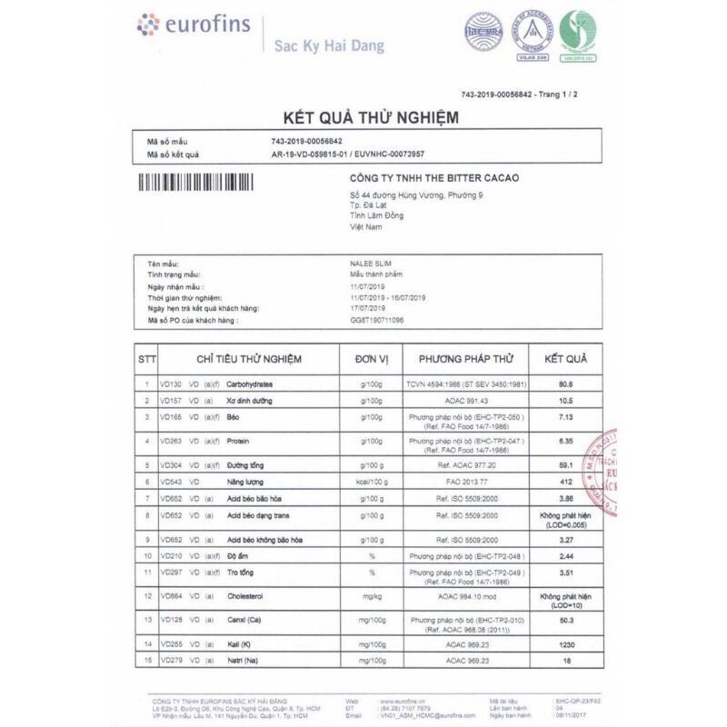 Nalee Slim - Ca cao giảm cân 20 gói | BigBuy360 - bigbuy360.vn