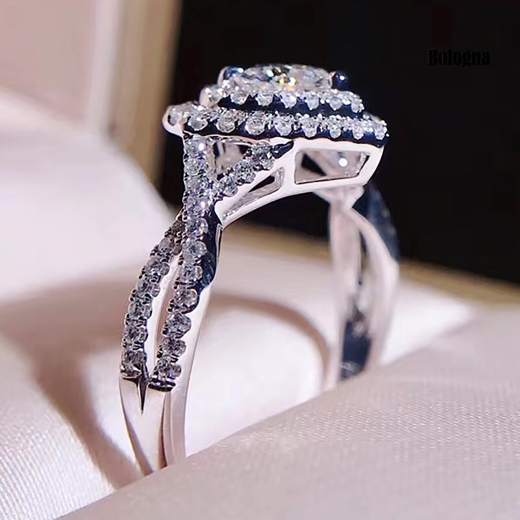 Nhẫn HợP Kim ĐíNh Đá HìNh Tim ThờI Trang