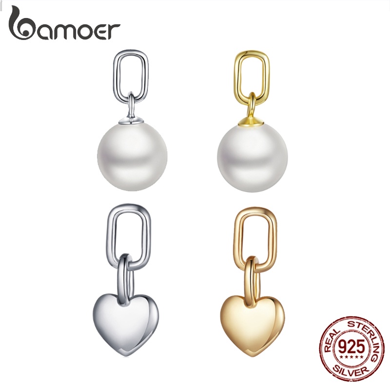 Phụ kiện hạt BAMOER Bạc 925 làm trang sức đơn giản thời trang