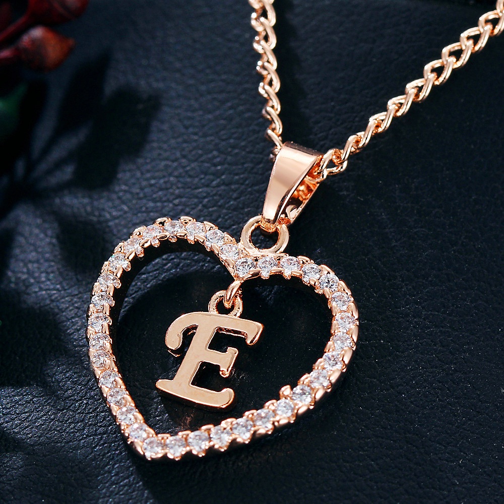 Vòng cổ Mặt 26 Chữ Cái Đính Đá zircon