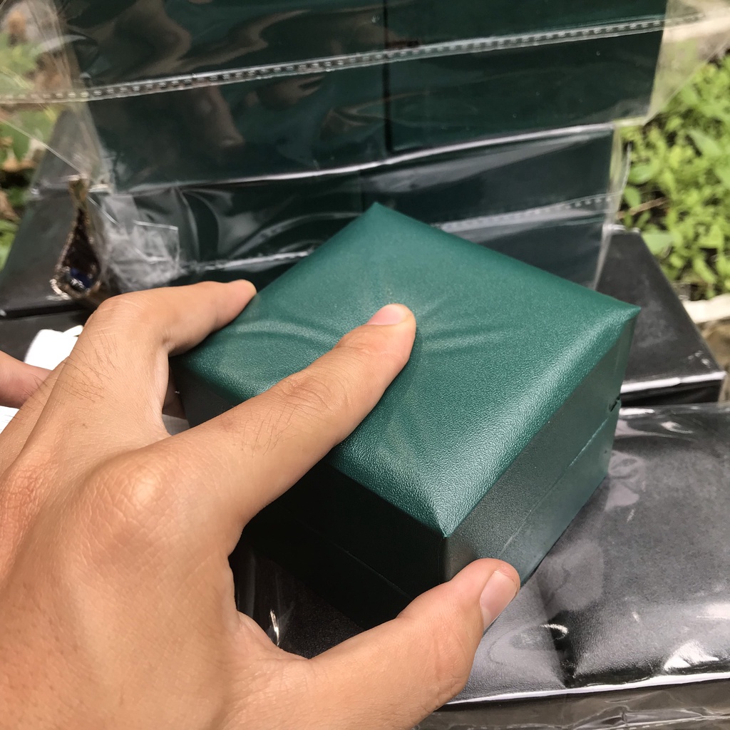 Hộp đồng hồ đơn nam nữ màu xanh ngọc giả da, hộp cho đồng hồ Rado nam nữa