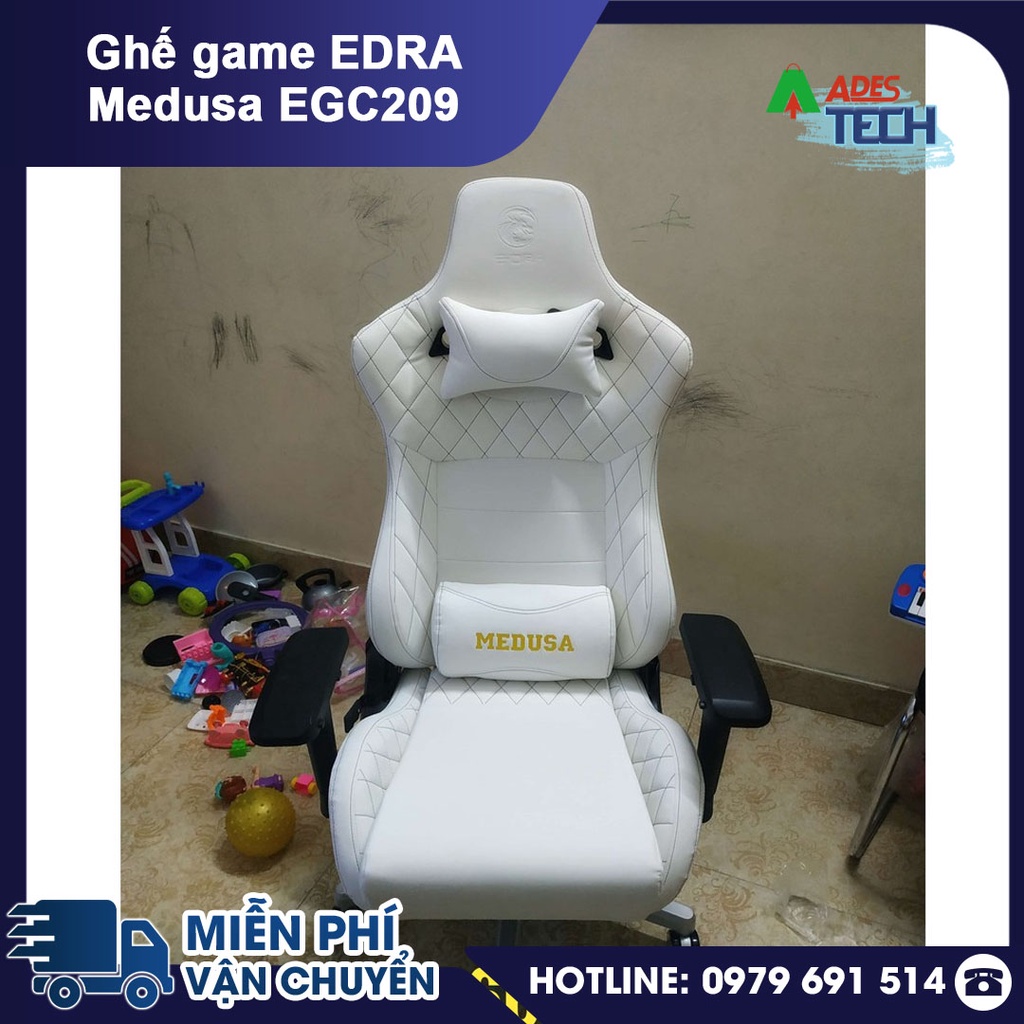 Ghế xoay gaming EDRA Medusa EGC209 - Kê tay 4D - Đệm đúc nguyên khối - Chất liệu Da PU cao cấp