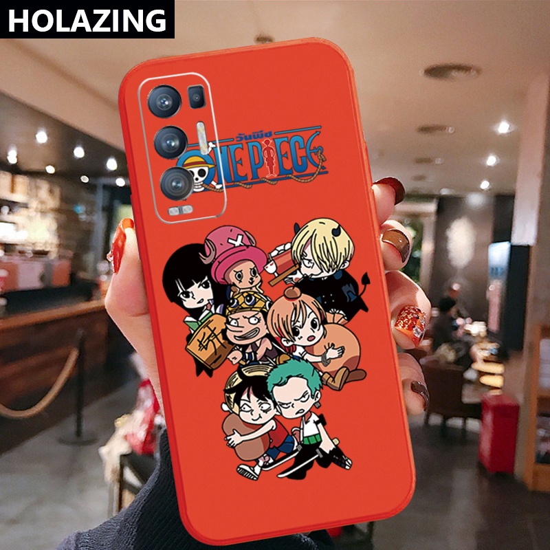Ốp Điện Thoại Cạnh Vuông In Hình Luffy One Piece Cho OPPO Reno6 Z 5G Reno 5 Pro 4 3 Reno2 Z F A95 5G A76 A96 4G