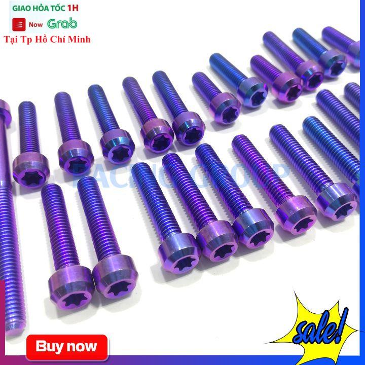 Bộ Ốc Lốc Máy GR5 Gắn Xe Máy Winner 24 Con Titan Và Lục Bảo