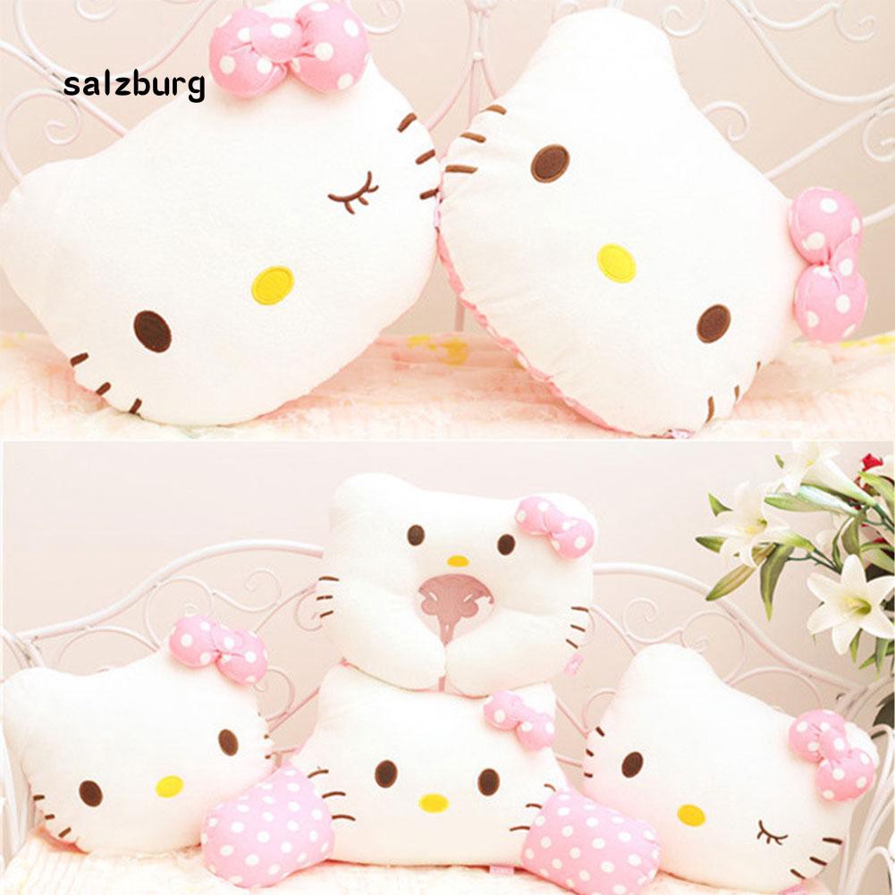 Gối tựa đầu họa tiết Hello Kitty nhồi bông mềm mại