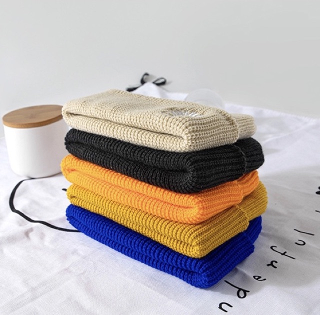 Mũ len beanies thêu hoa cúc nhiều màu phong cách hàn quốc nam nữ