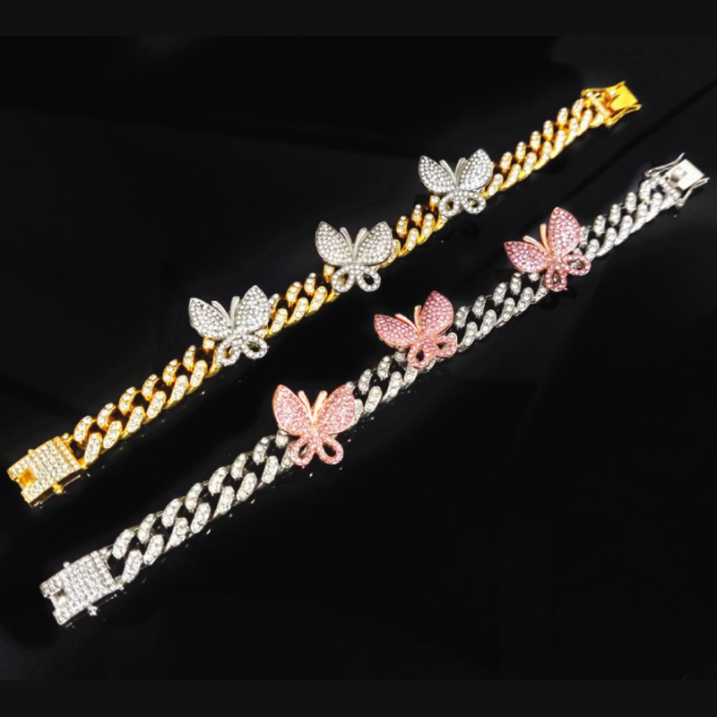 1 Vòng Tay Hình Bướm Đính Đá Lấp Lánh Phong Cách Hip Hop | BigBuy360 - bigbuy360.vn