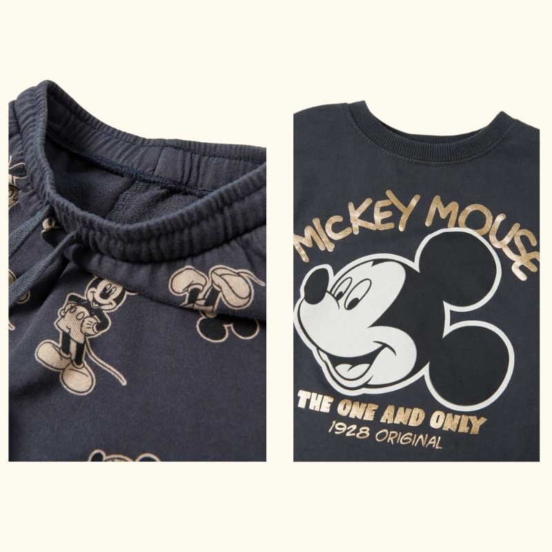 Bộ đồ cho bé trai mùa hè hình chuột MICKEY xám ZARA PAPAZUM