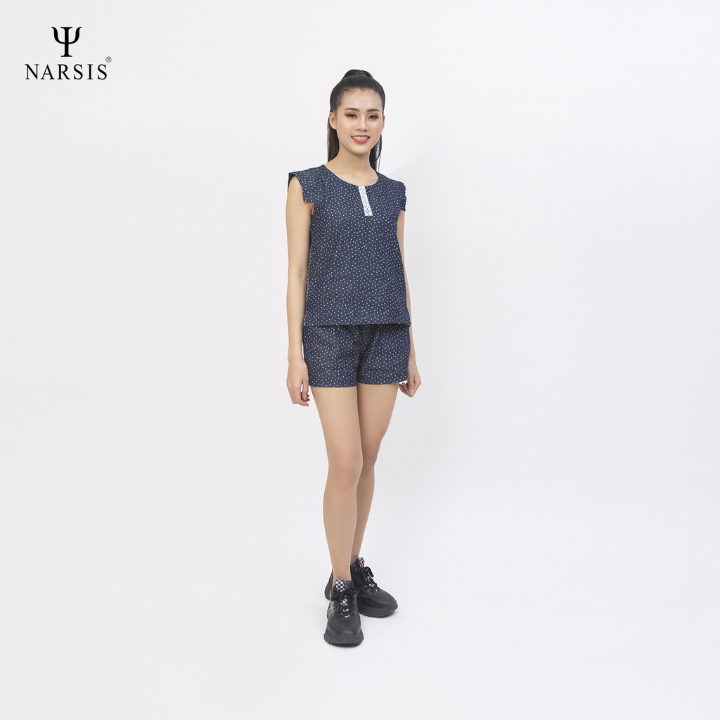 Bộ đồ hè nữ Narsis M8008 vải jeans hoa sao