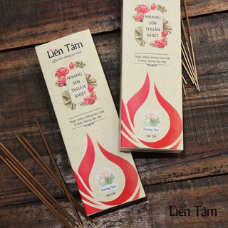 Nhang Sen Thuần Khiết Liên Tâm - 20.5cm - Hộp 160 cây - Nhang sạch 100% thiên nhiên