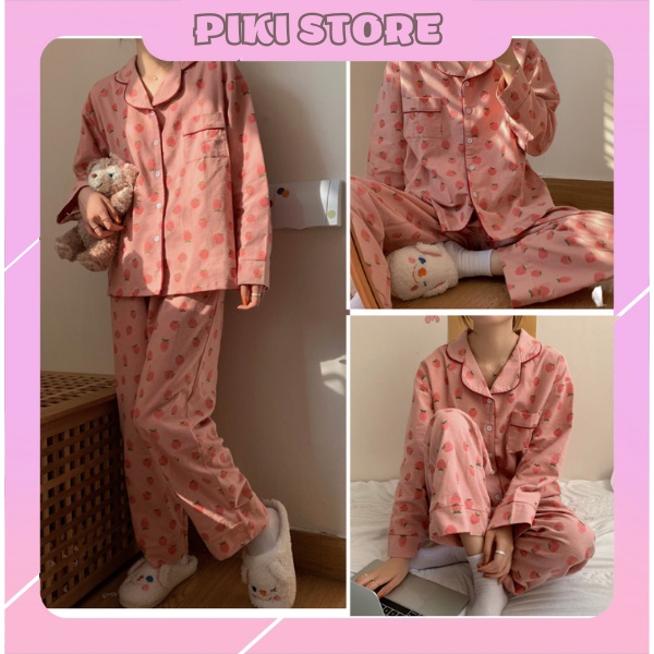 Bộ Ngủ Pijama Dài Tay , Bộ Đồ Ngủ Nữ Cao Cấp | BigBuy360 - bigbuy360.vn