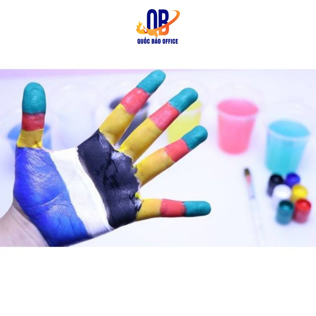 Màu nước - Màu vẽ bằng tay Finger Paint cho bé yêu sáng tạo - 1 sét 6 màu