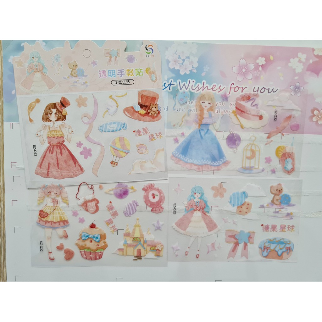 Sticker Nhãn Dán Trang Trí Anime Nhiều Mẫu Bộ 1