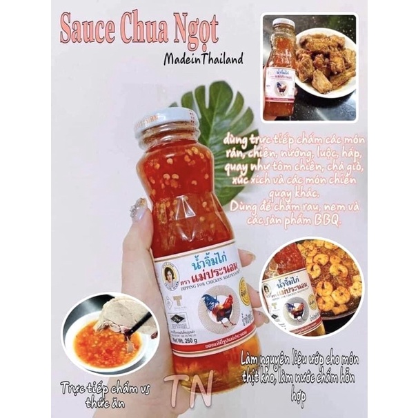 Sốt Chua Ngọt Con Gà Nổi Tiếng Thái Lan Maepranom Sweet Chili Sauce 980gr