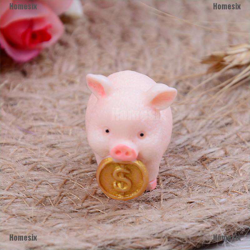 [HoMSI] 5pcs/set Cute Pig Miniature Animal Garden Decoration Diy Fairy Garden Decoration SUU