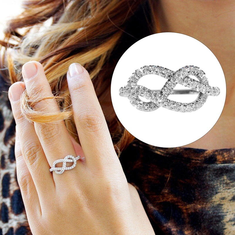 Nhẫn Bạc Đính Đá Zircon Thời Trang Dành Cho Nữ Mới